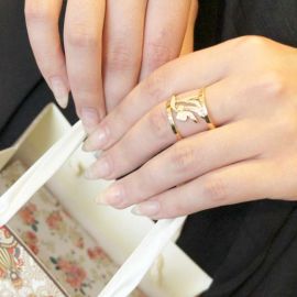 سفارش آنلاین انگشتر طلای اسم | گل بازار