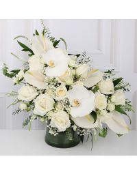 گلدان گل رز و ارکیده هیلدا