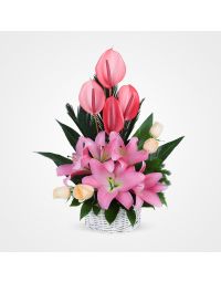 سبد گل پلاتینوم