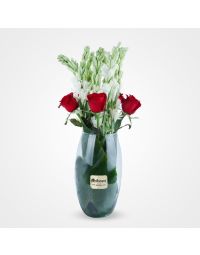 گلدان رز و مریم