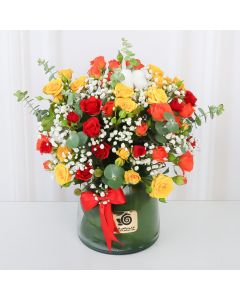 گلدان گل رز مینیاتوری توماج