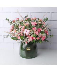 گلدان گل رز دلانا