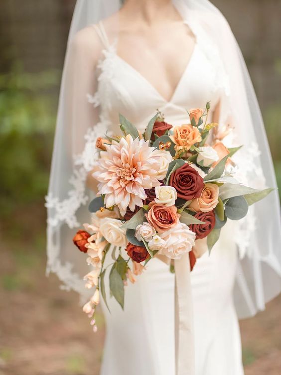 دسته گل عروس پاییزی