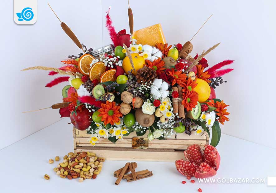 تزیین گل و میوه شب یلدای عروس