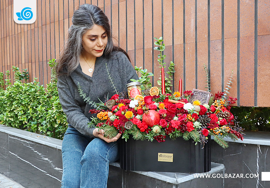 گل و میوه یلدا برای عروس