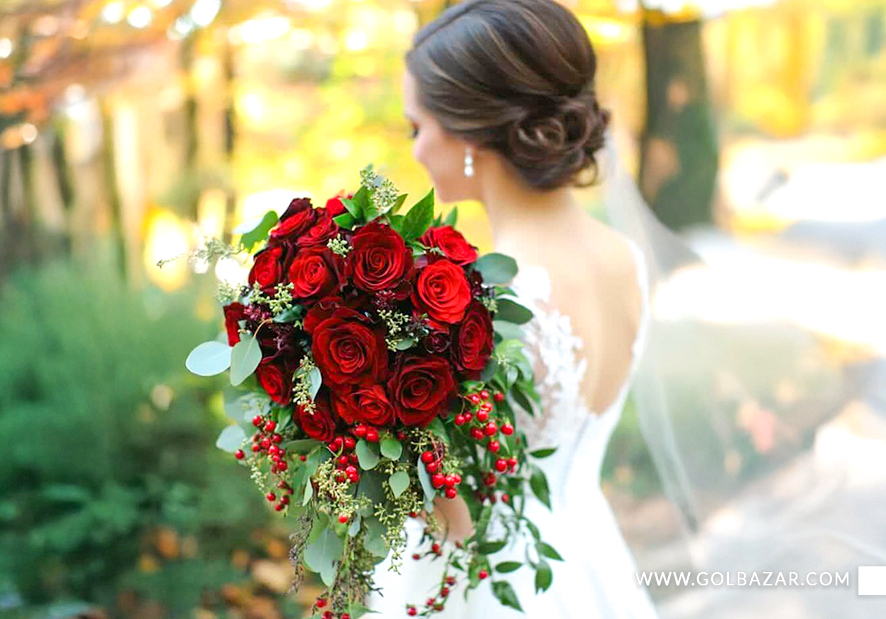 دسته گل رزقرمز نامزدی