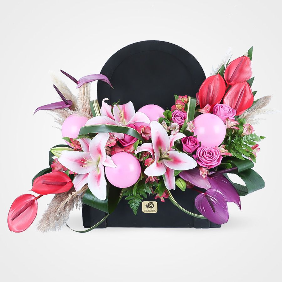 باکس و سبد گل برای تولد نوزاد