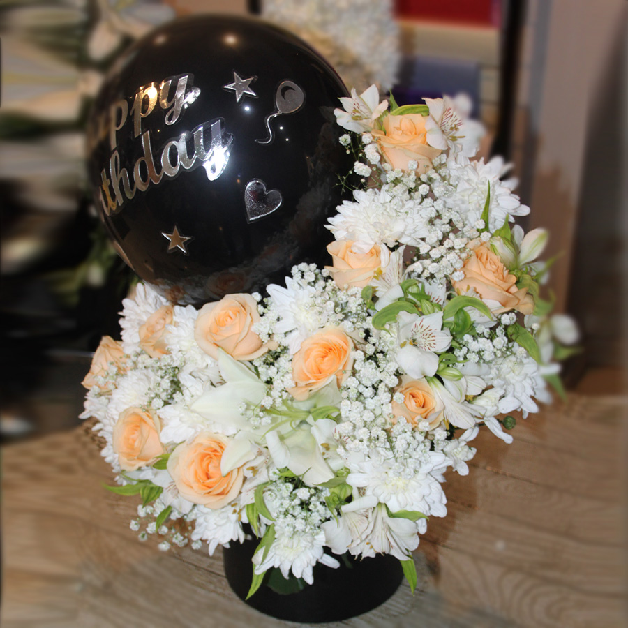 عکس نمونه ارسالی باکس گل وبادکنک شاهو